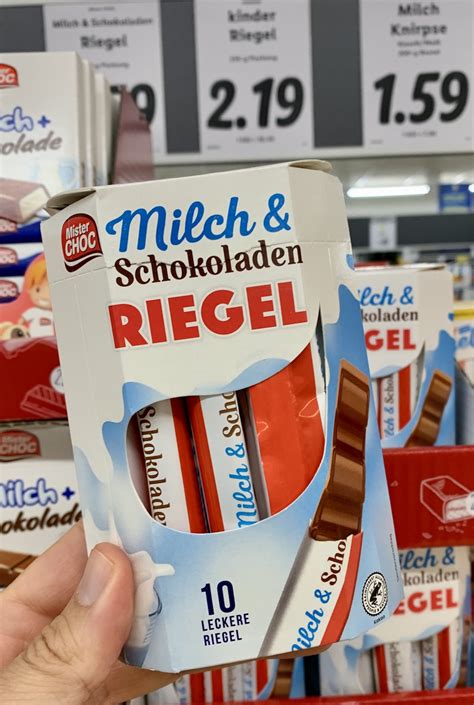 Lidl MisterChoc Milch Schokoladen Riegel 10er Kinderschokolade