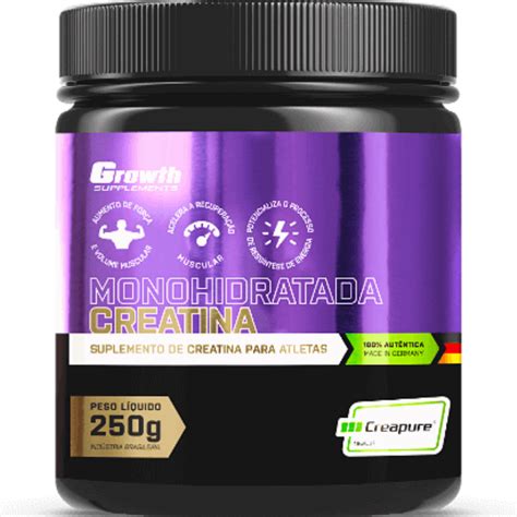 Pote 250g De Creatina Creapure Growth Original Monohidratada Shopee Brasil