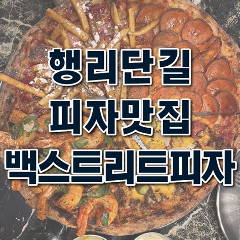 수원행궁동 행리단길 맛집 힙한 감성 백스트리트 피자 네이버 블로그