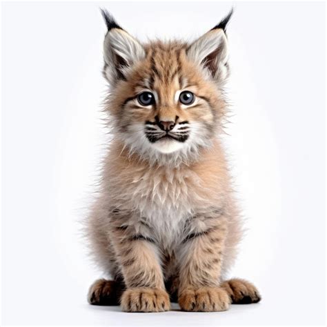 Premium Ai Image Portrait Of A Baby Lynx Cub Ai Generated