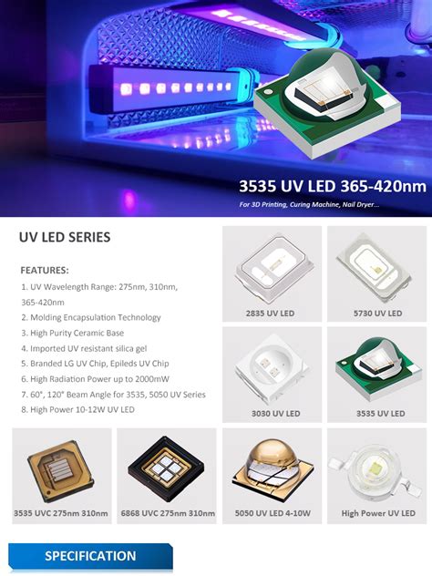 China High Radiation Uvc Smd Led Chip Nm Manufacturers