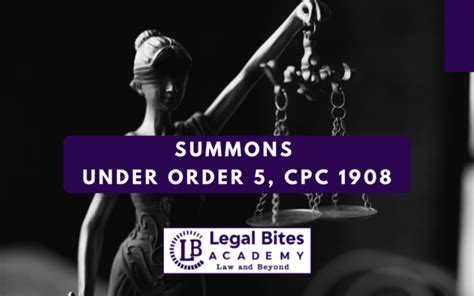 Summons Under Order 5 CPC 1908 Explained Legal 60