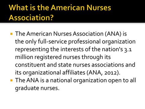 Ppt The American Nurses Association Ana Powerpoint Presentation Free Download Id 3142190