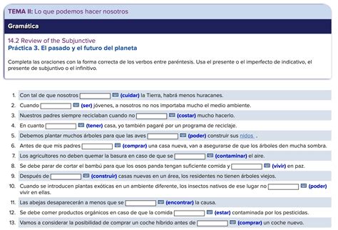 Solved Completa Las Oraciones Con La Forma Correcta De Los Verbos