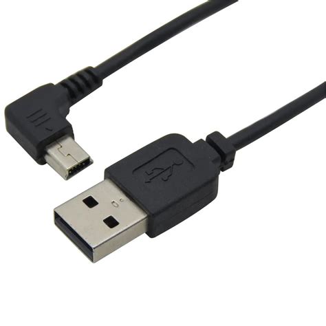 Mini USB B Type 5pin Male Right Angled 90 Degree To USB 2 0 Male Data