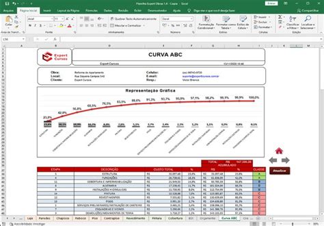 Planilha inteligente para orçamento de obras Planilha Inteligente