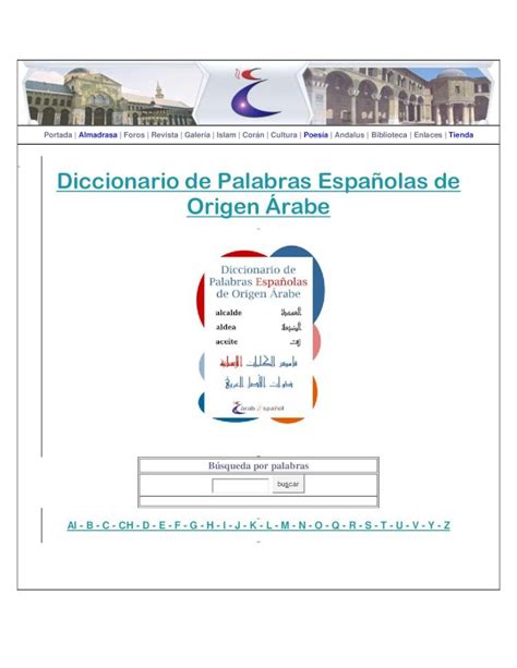 Pdf Diccionario De Palabras Espa Olas De Origen Rabe Algoritmo