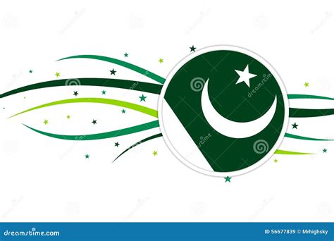 Pakistani Flag Banner Design Stock Vector - Illustration of lines ...