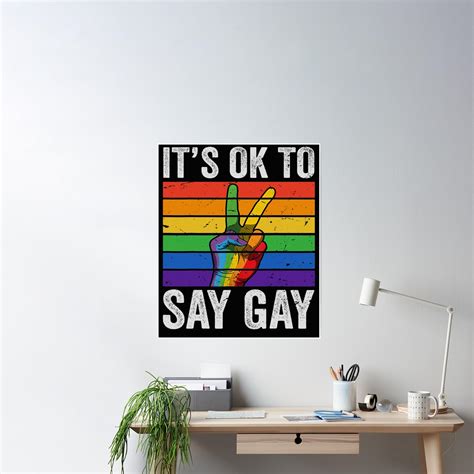 Snapklik Its Ok To Say Gay We Say Gay Lgbt Florida Proud Transgender Poster Trans Pride