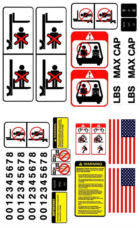 Buy Bill’s Lift Universal Forklift Decal Kit for Industrial Lift Trucks ...