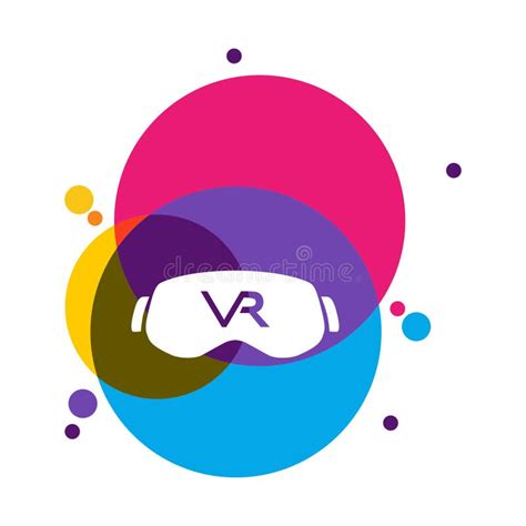 Colorful Vr Logo Design Vector Template Virtual Reality Glasses Helmet