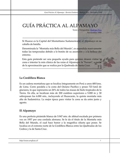 Guia Practica Al Alpamayo PDF