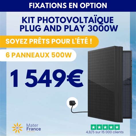 Kit solaire Plug and Play 3000W à 1549 6 Panneaux Leapton Solar chez