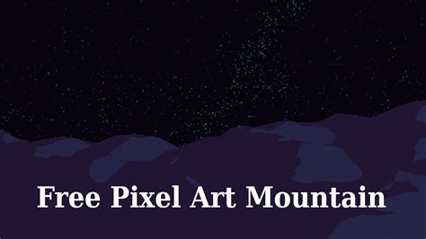 Free Pixel Art Background Milky Way From Mountain YouTube