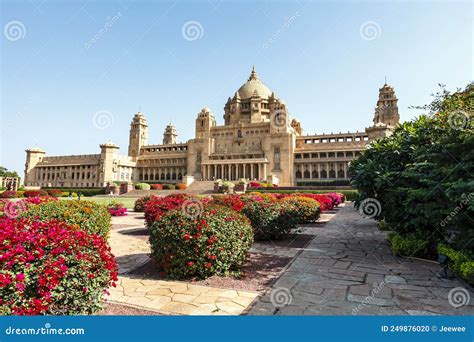 Facade Of The Umaid Bhawan Palace In Jodhpur Rajasthan India Asia