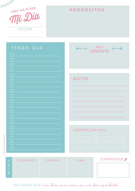 Calendario Diario Para Imprimir Organiza Tu Día Fácilmente