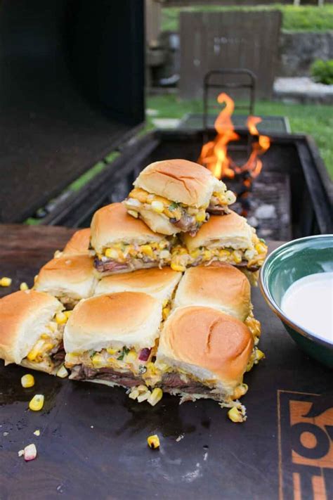 Grilled Steak Elote Sliders Over The Fire Cooking