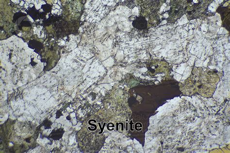 Syenite Thin Section In Plane Polarized Light X Syenite