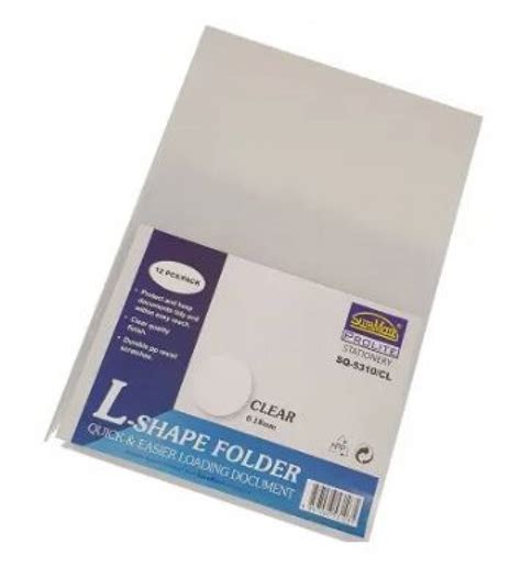 A L Shape Clear Folder Suremark Sq Cl S