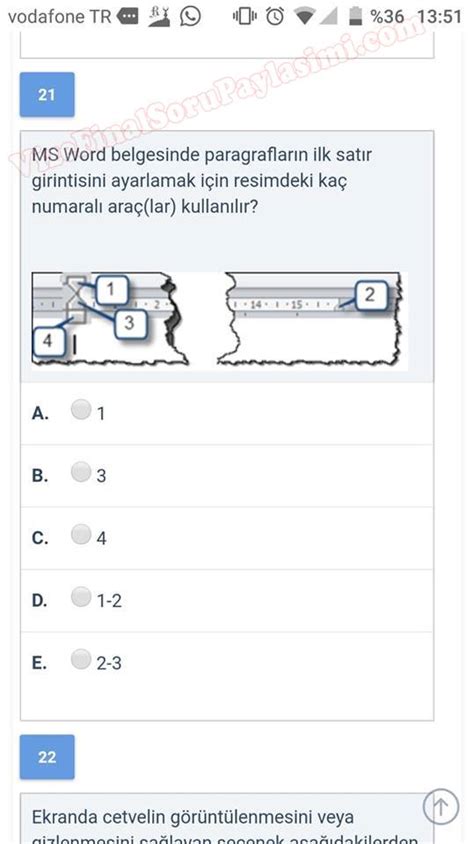 Temel Bilgi Teknolojileri Dersi Vize Sorular Sayfa Vize Ve Final