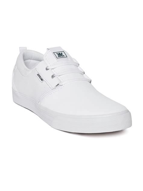 Buy Supra Men White Flow Solid Sneakers - Casual Shoes for Men 9401545 ...