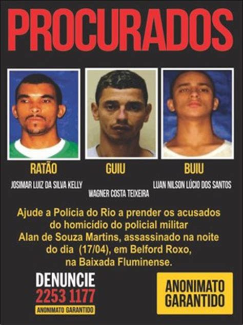 G Disque Den Ncia Divulga Fotos De Suspeitos De Assassinar Pm No Rj