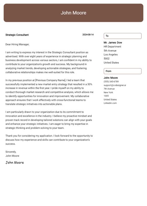 12 Managing Consultant Cover Letter Examples For 2024 Proven Tips Cvdesignerai