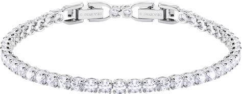 Amazon Swarovski Women S Tennis Deluxe Bracelet White Rhodium