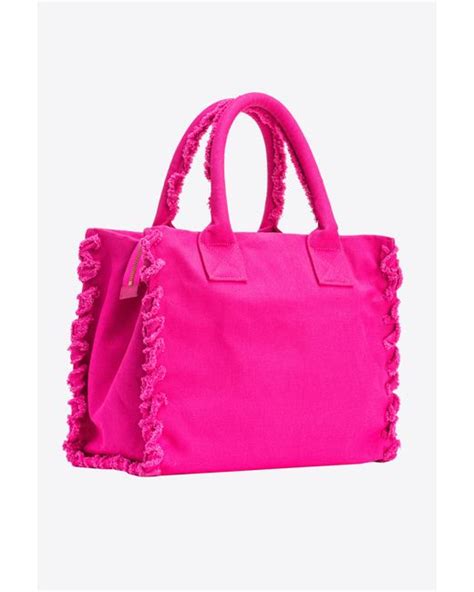 Pinko Beach Shopper In Pink Lyst