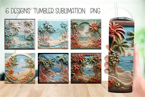 D Landscape Tumbler Sublimation Design Graphic By Babydell Art