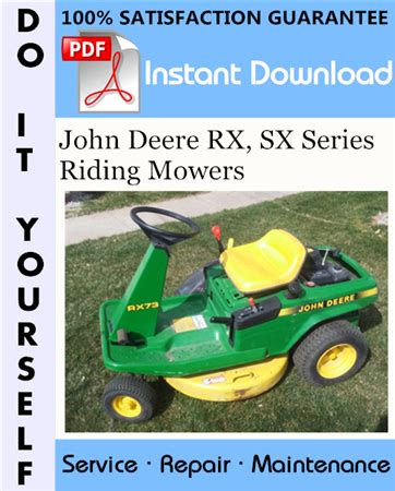 John Deere RX SX Series Riding Mowers Technical Manual