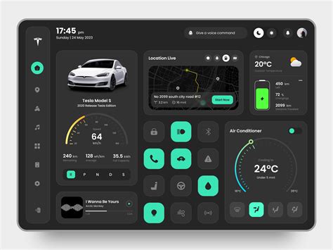 Tesla - Tesla Car Dashboard by Checilona Zaneth for Nija Works on Dribbble