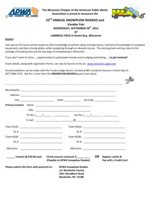 Fillable Online Team Letter And Registration Form Wisconsin Chapter