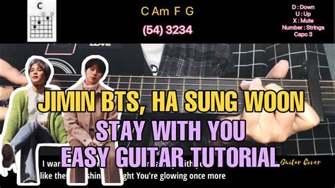 Jimin Bts Ha Sung Woon With You Easy Guitar Tutorial Chords