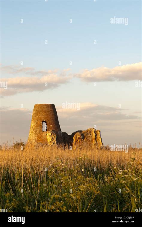 The Ruins Of St Benet S Abbey And Mill Norfolk England Stock Photo