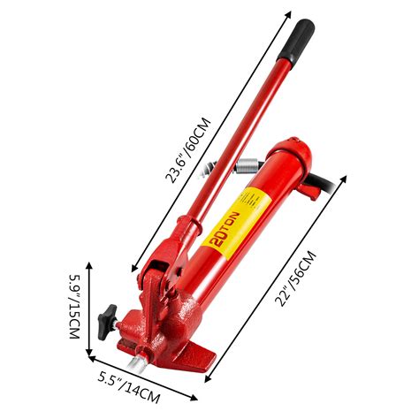 Vevor Ton Porta Power Hydraulic Jack Auto Body Frame Repair Kit Lift