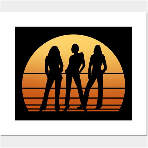 Charlie S Angels Vintage Sunset Silhouette Charlies Angels Posters And Art Prints Teepublic