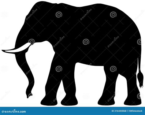 Silhouette of an Elephant Walking Stock Vector - Illustration of ...