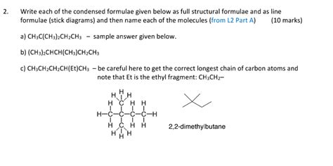 Solved Write Each Of The Condensed Formulae Given Below As Chegg