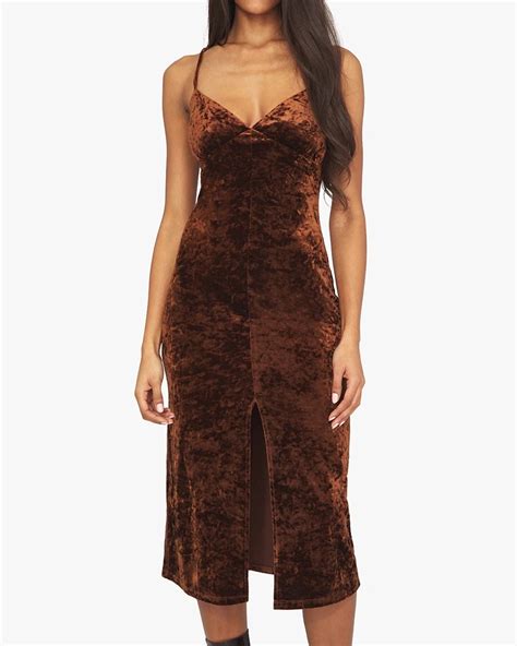 Weworewhat Crushed Velvet Slip Dress We Wore What