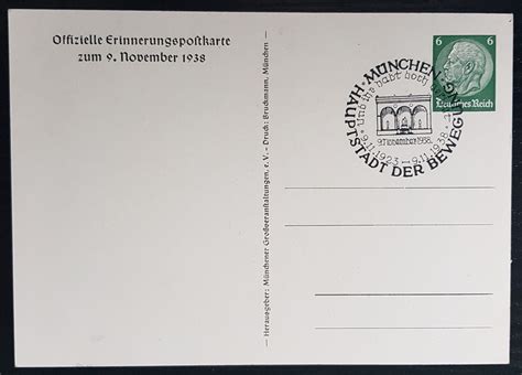 Germany Third 3rd Reich Original Card Beer Hall Putsch 15th