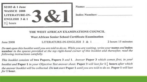 WASSCE WAEC LITERATURE IN ENGLISH PAST QUESTIONS AND ANSWERS YouTube