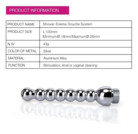 Anal Toys Wholesale Aluminium Alloy Douche Anal Anal Shower Metal Dildo
