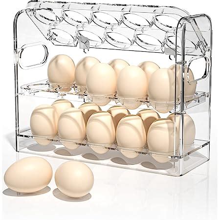 Amazon Rolling Egg Container For Refrigerator With Lid Large