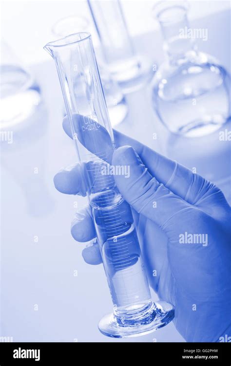 Test Tubes With Reflections On A White And Blue Background Laboratory