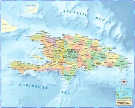 Haiti-Dominican Republic Wall Map | Haiti and dominican republic, Wall ...