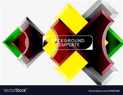 3d futuristic shapes abstract background Vector Image