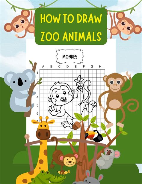 How To Draw Zoo Animals Book For Kids How To Draw Farm Etsy