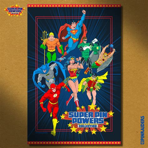 Super Pin Powers Heroes Art Print