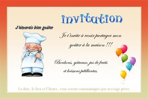 Invitation Gouter Paperblog Invitation Mod Le Invitation Carte